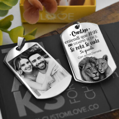 Llavero Animals Para Pareja + Foto Personalizada