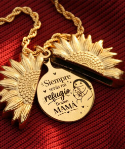Dije Girasol Para Mamá + (Foto Personalizada)